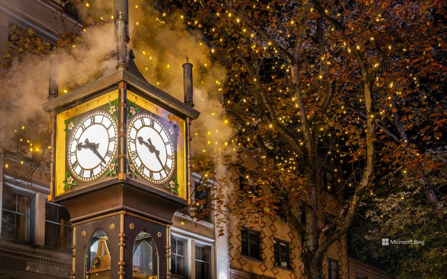 Gastown steam clock in Vancouver, British Columbia, Canada