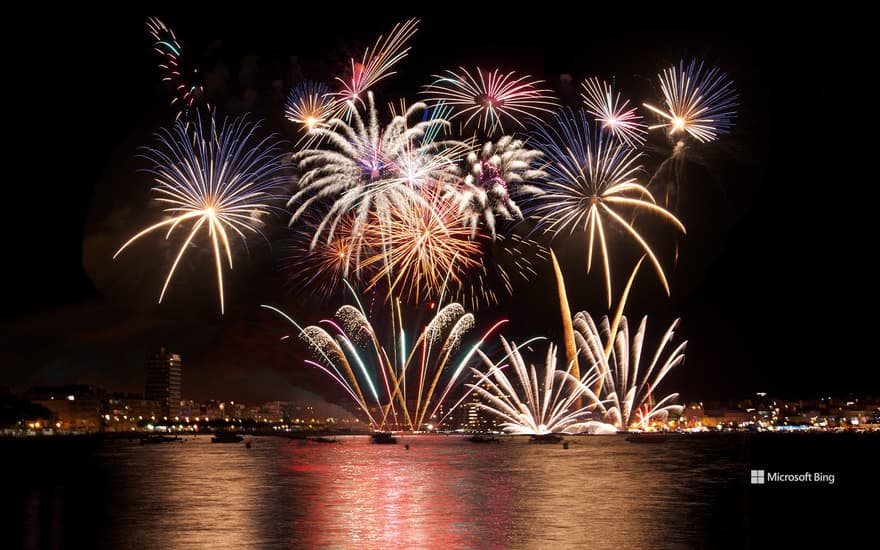 Fireworks in Palamós, Girona, Catalonia, Spain